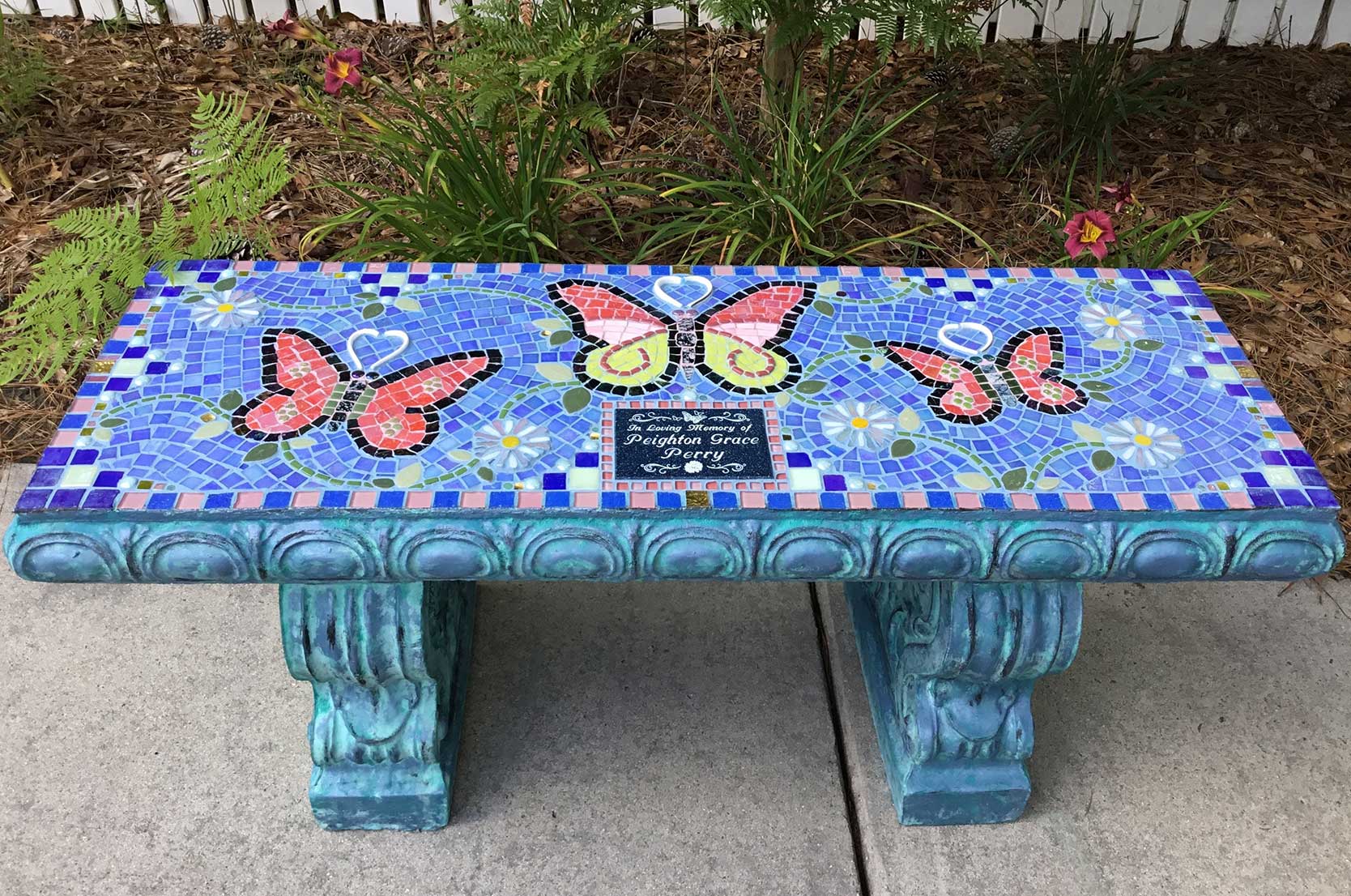 Mosaic Memorial Benches - Water's End Studio - Home